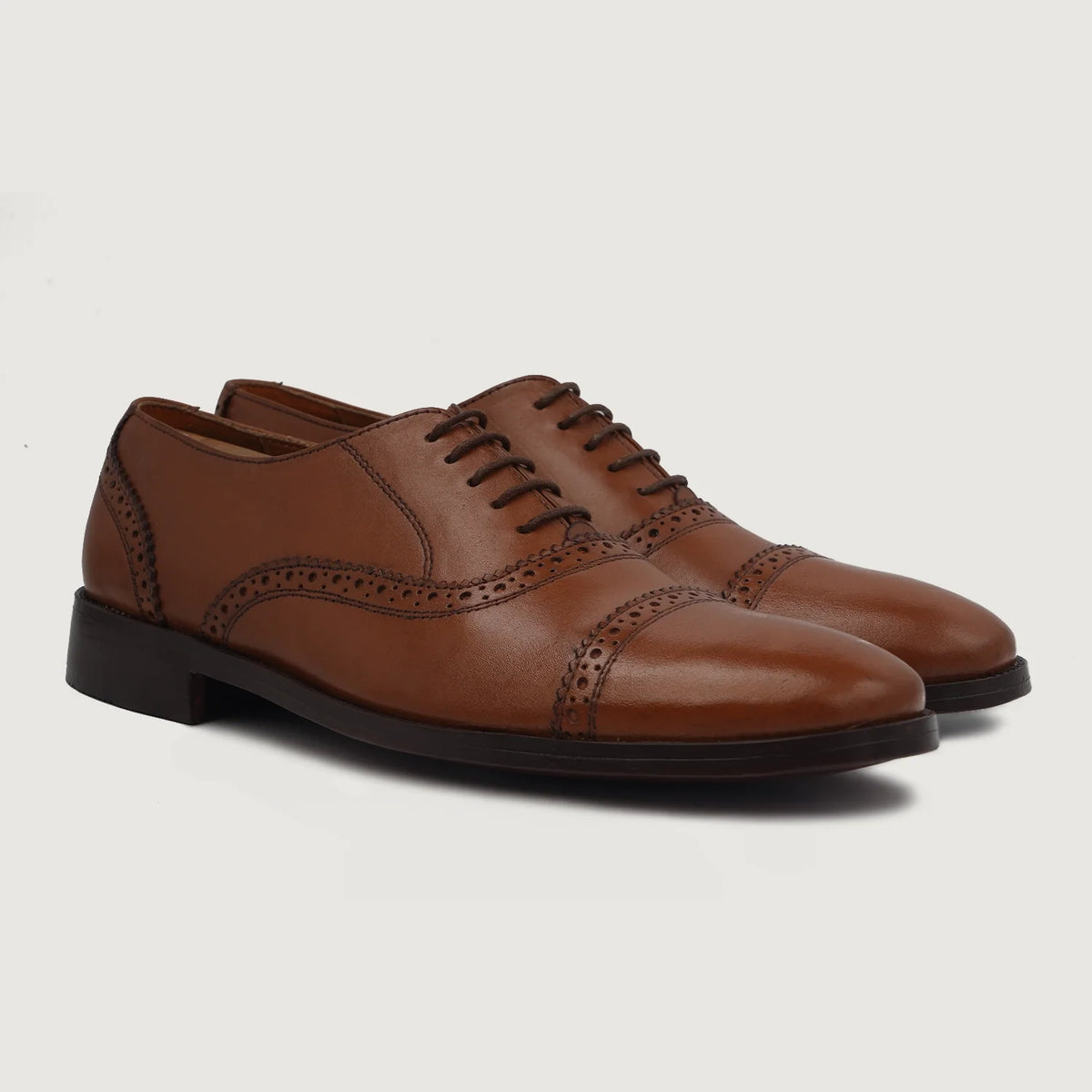 Greyson Brogues Oxford Рыжий Кожаная обувь для Мужчин For Men in Tan Full-Grain Leather - Вид сбоку | Купить в официальном онлайн-магазине