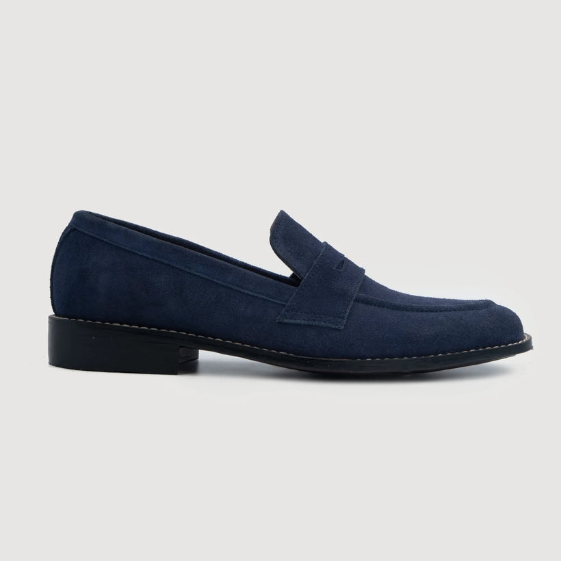 Baxton Синяя Suede Leather Loafers мужская