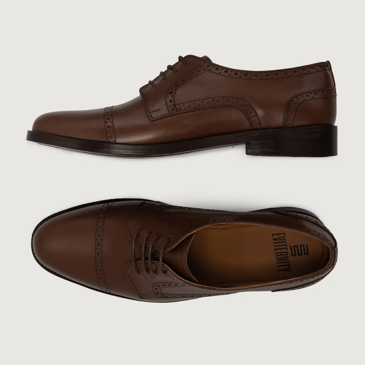 Dirk Brogues Derby Коричневый Кожаная обувь для Мужчин For Men - Усиленный задник и точная двойная строчка