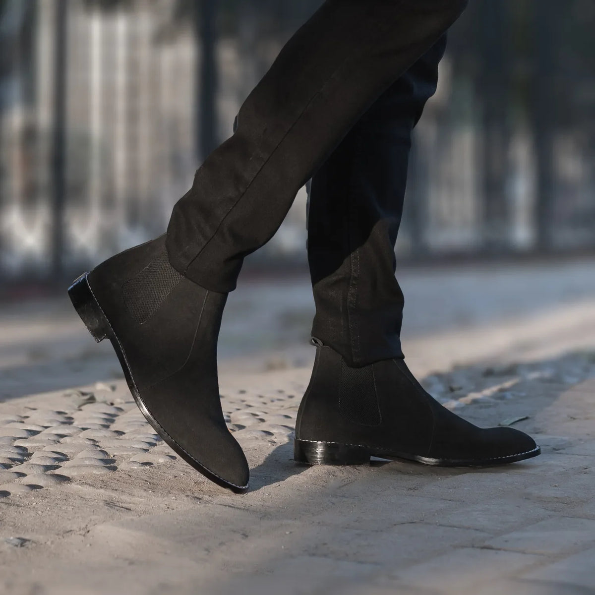 Orlaven Clarkson Chelsea Черный Suede Кожаные ботинки для Мужчин footwear image 9