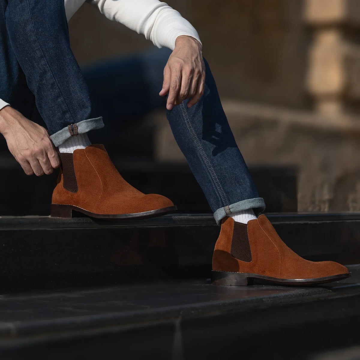 Orlaven Clarkson Chelsea Коричневый Suede Кожаные ботинки для Мужчин footwear image 9