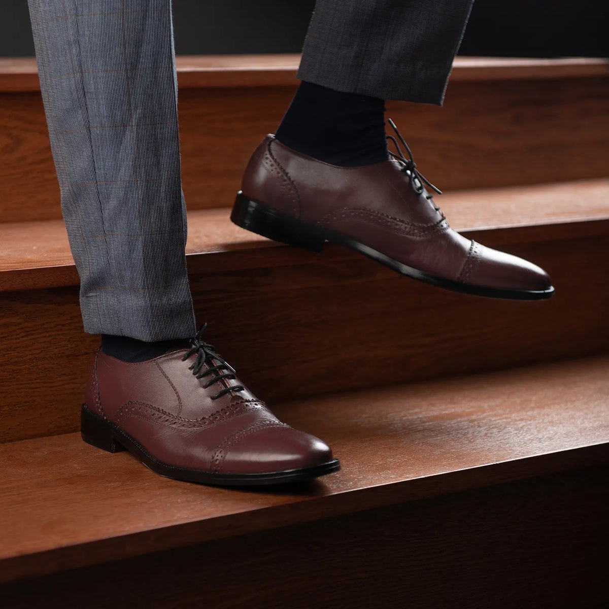 Orlaven Greyson Brogues Oxford Бордовый Кожаная обувь для Мужчин footwear image 9