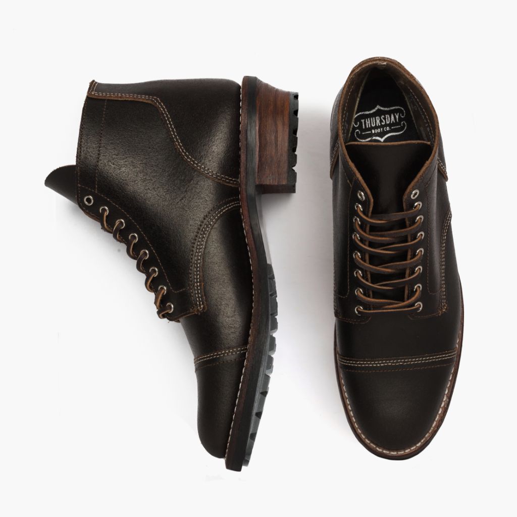 Vanguard Waxed Cacao Кожаные ботинки для Мужчин For Men - Усиленный задник и точная двойная строчка