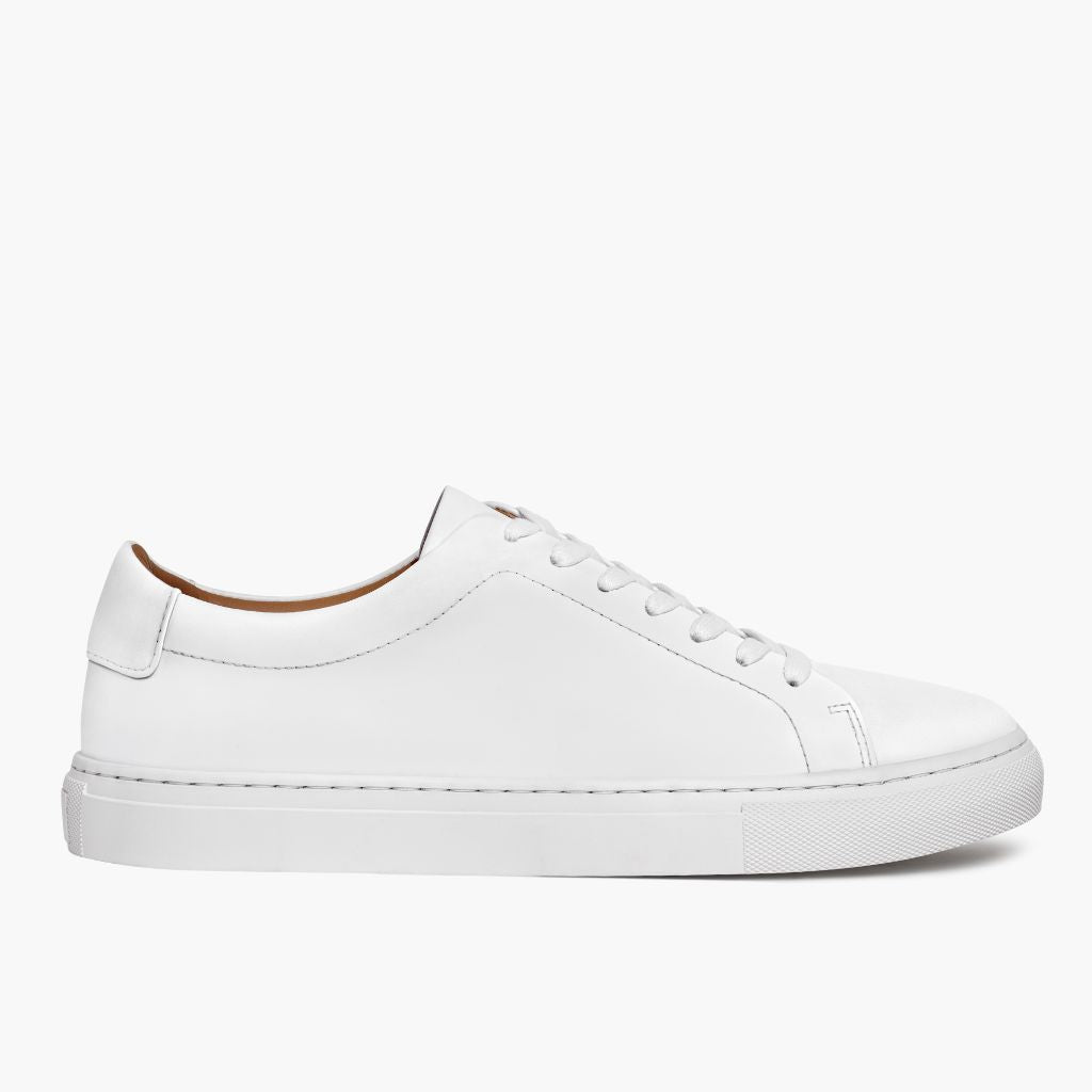 White Full-Grain leather Sneakers - Рантовая конструкция Goodyear Welt и носок обуви