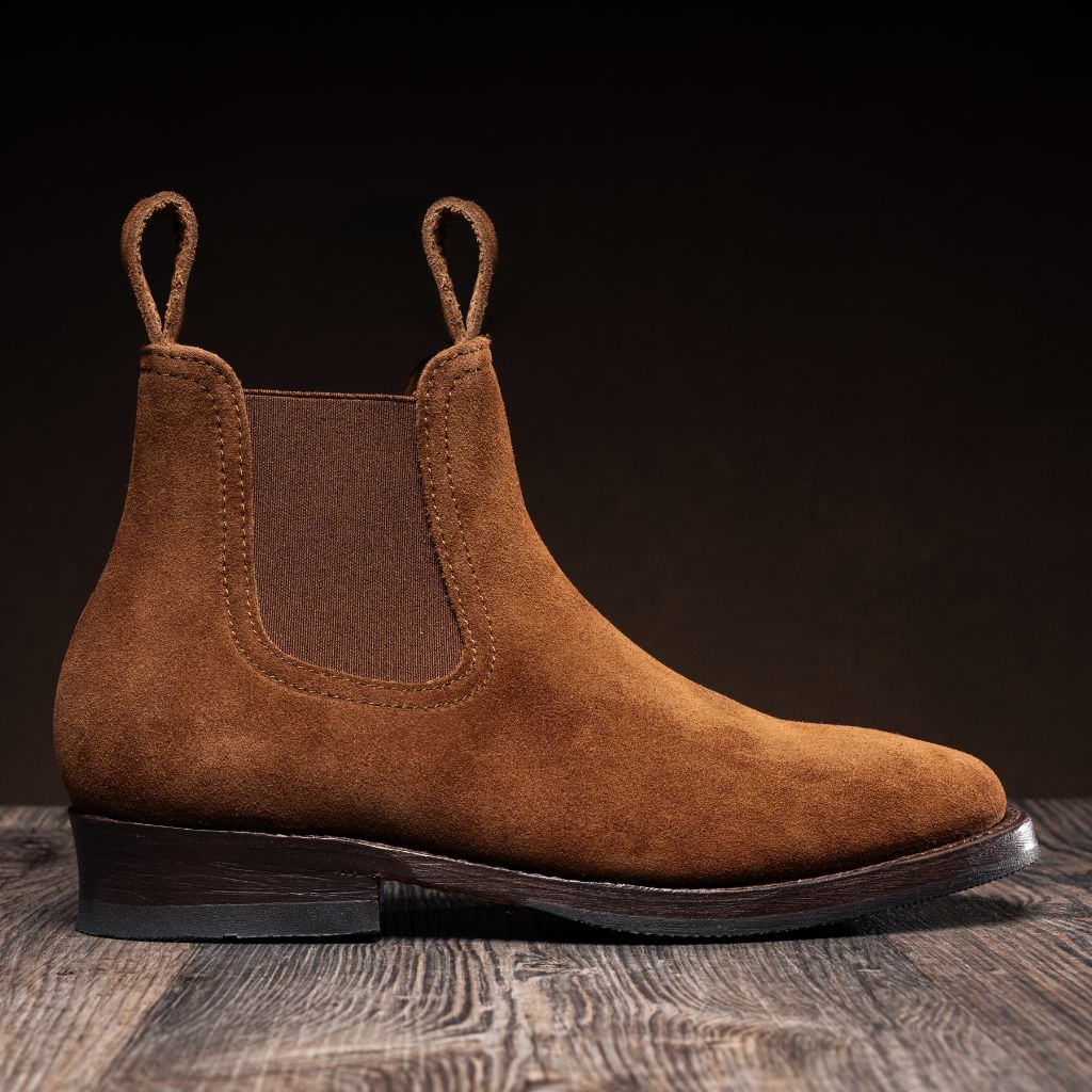 Journeyman Snuff Reverse Кожаные ботинки для Мужчин - Рантовая конструкция Goodyear Welt и носок обуви
