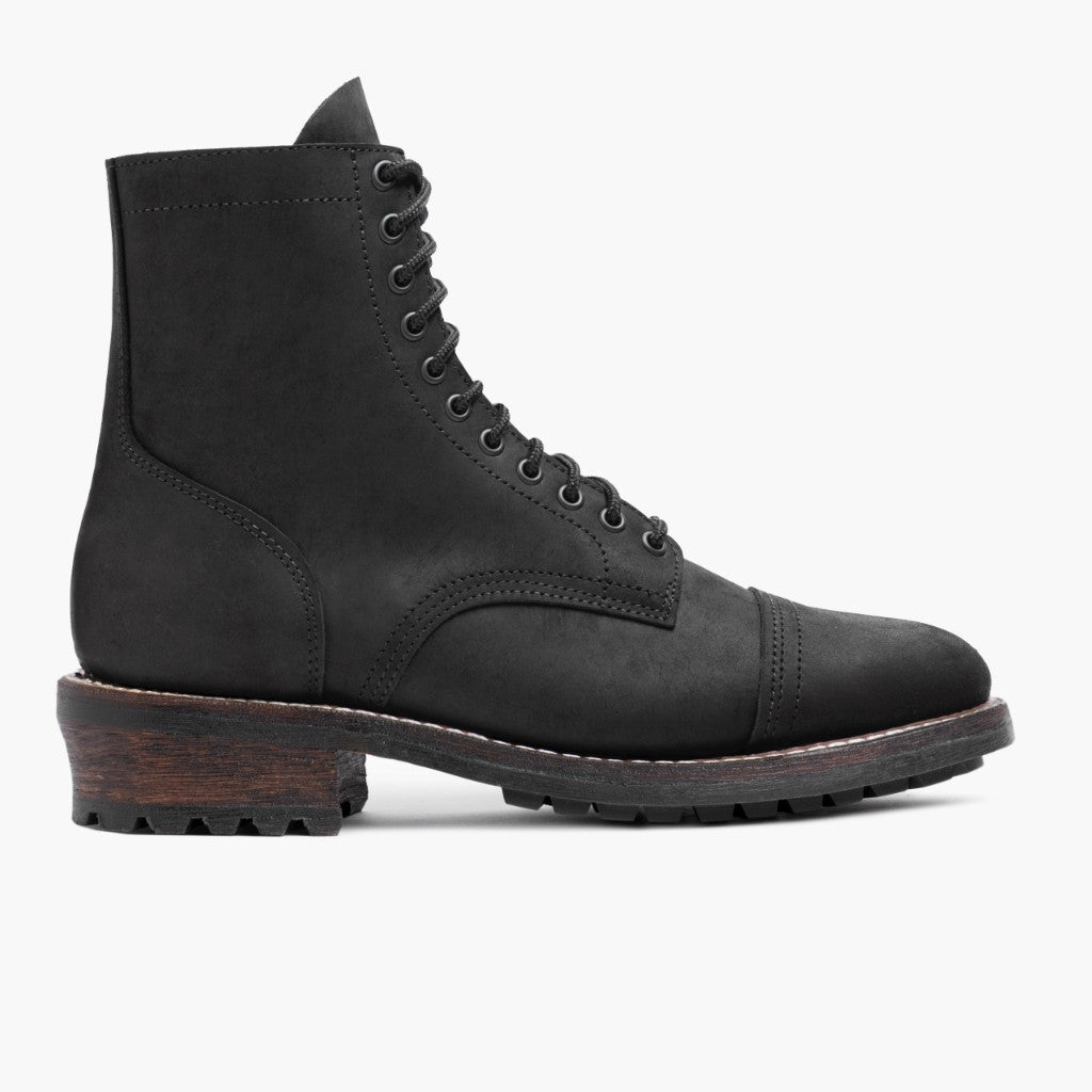 Black Full-Grain leather Boots - Рантовая конструкция Goodyear Welt и носок обуви