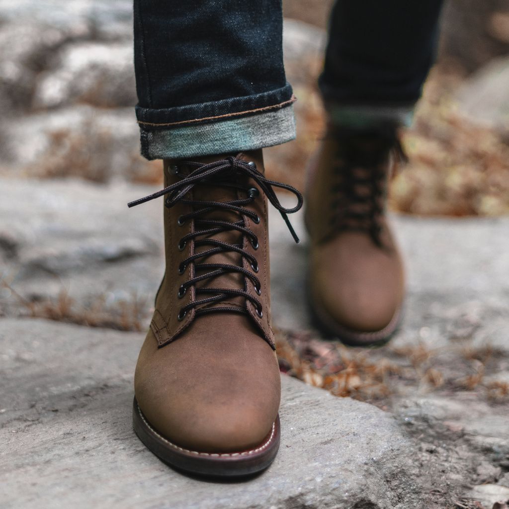 Styled On-Foot Perspective Demonstrating Ankle Fit & Silhouette on Model