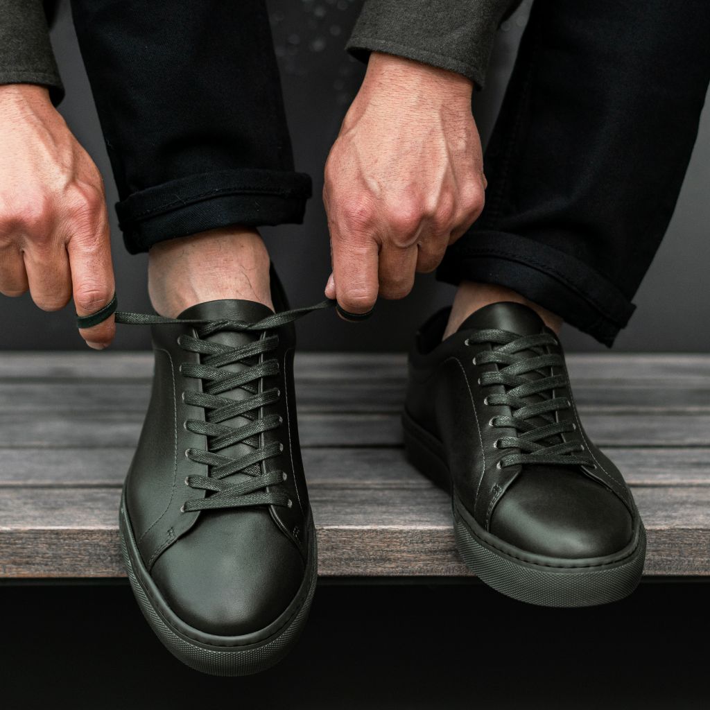 Styled On-Foot Perspective Demonstrating Ankle Fit & Silhouette on Model
