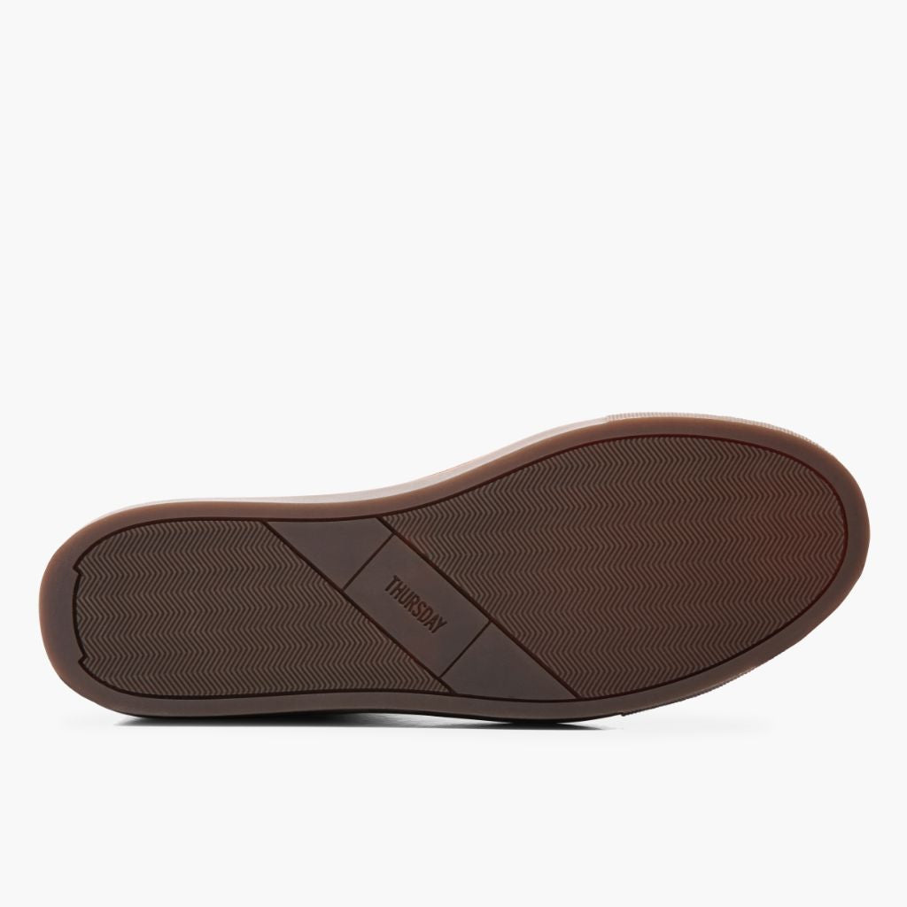 High-Traction Rubber Outsole & Lug Tread Pattern on Premier Low Top Natural Кожаные кеды для Мужчин For Men