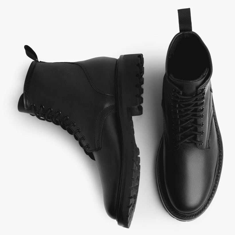 Stomper Черная (No Zipper) Leather Boots мужская