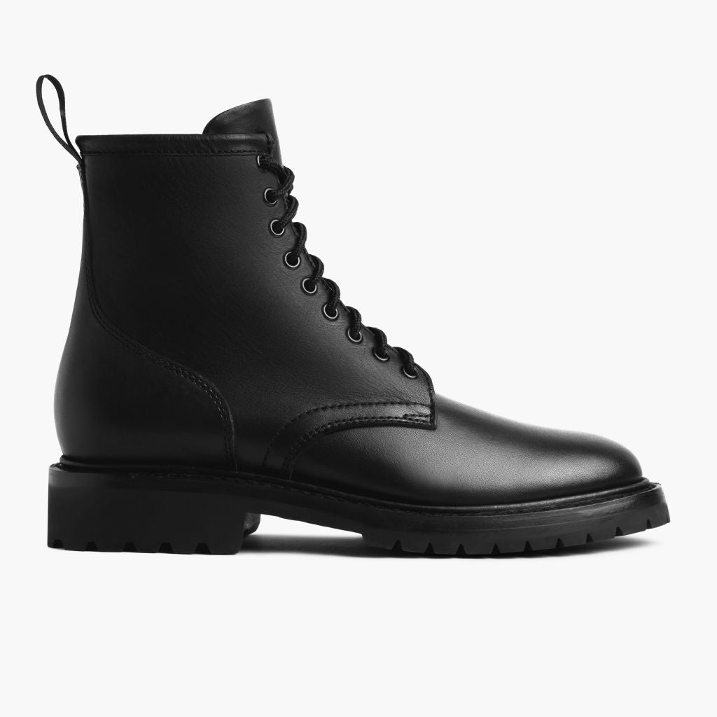 Black Full-Grain leather Boots - Рантовая конструкция Goodyear Welt и носок обуви