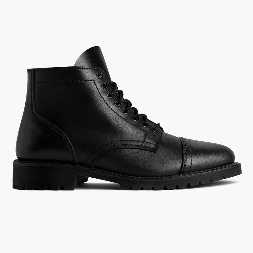 Vanguard Черная Waxed Roughout Leather Boots мужская
