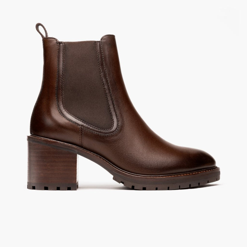 Knockout Chocolate Leather Boots женская