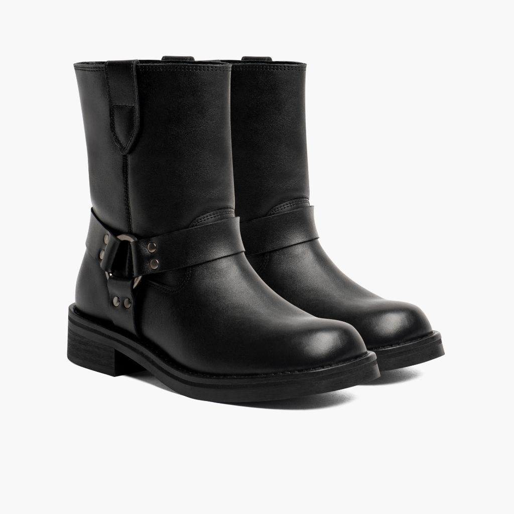 Black Full-Grain leather Boots - Рантовая конструкция Goodyear Welt и носок обуви