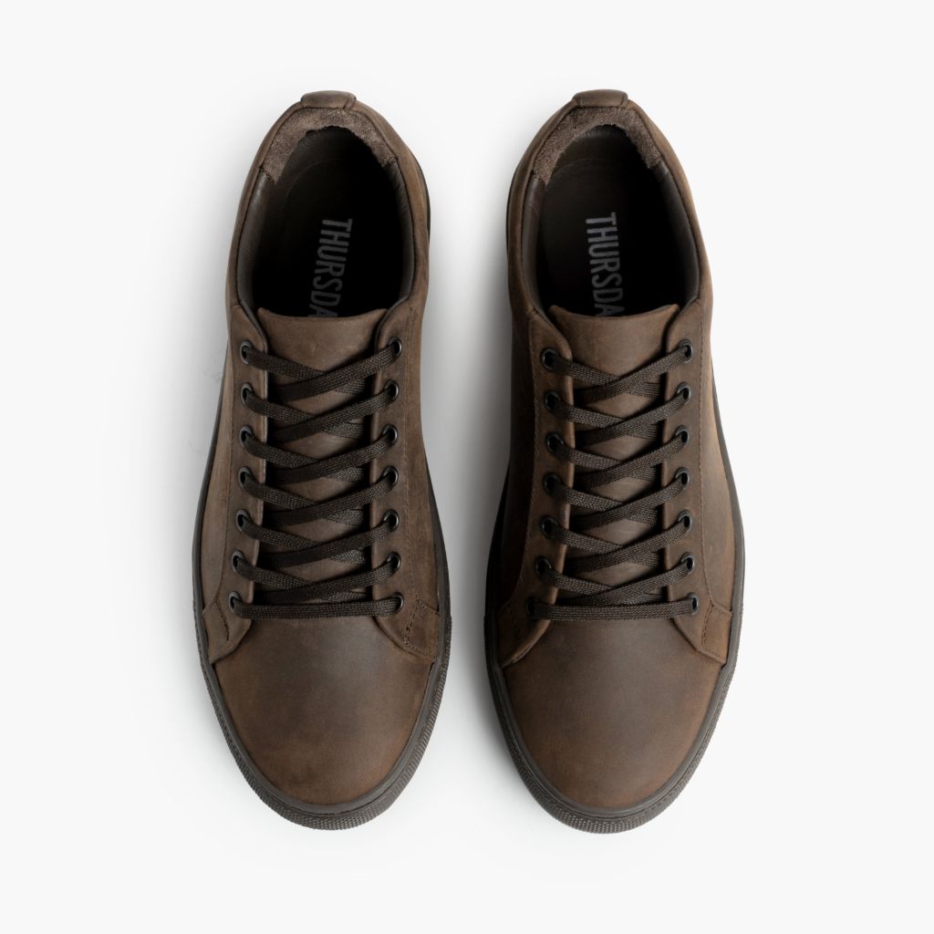Premier Low Top Tobacco Кожаные кеды для Женщин - Усиленный задник и точная двойная строчка