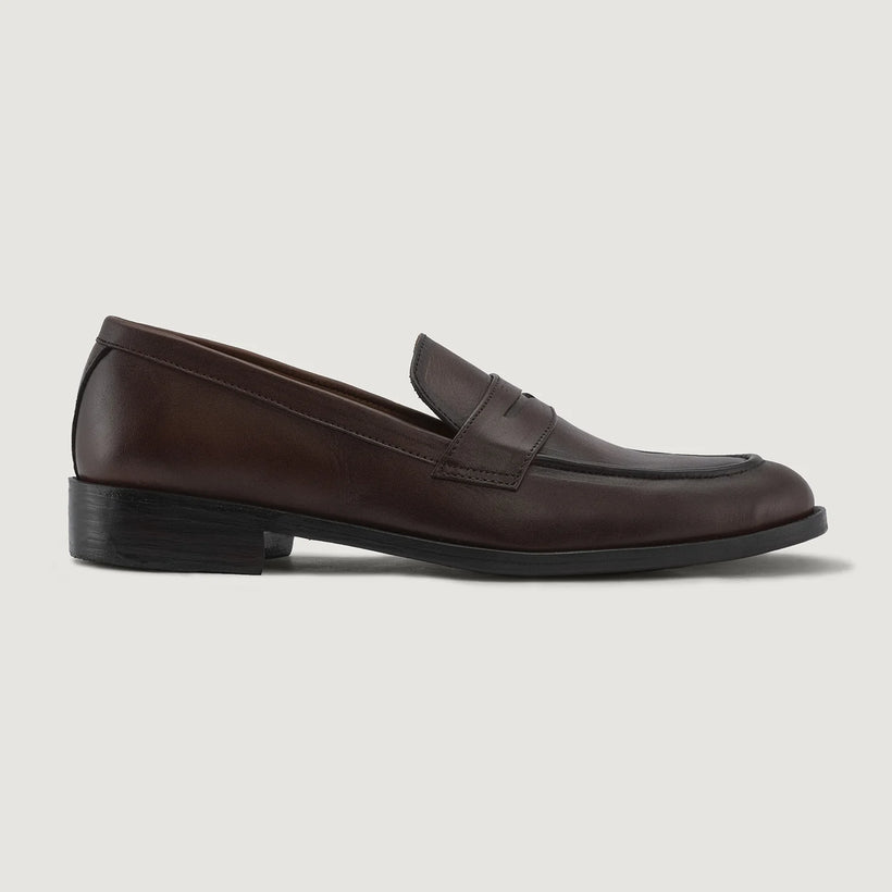 Baxton Burnished Коричневая Leather Loafers мужская