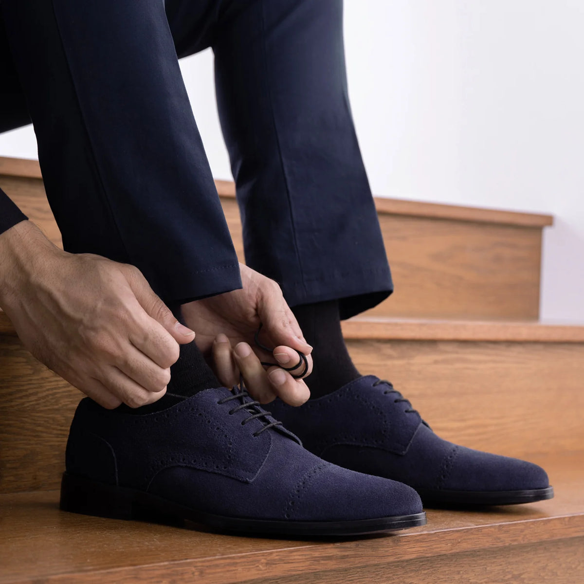 Orlaven Dirk Brogues Derby Синий Suede Кожаная обувь - StudGuard для Мужчин footwear image 10