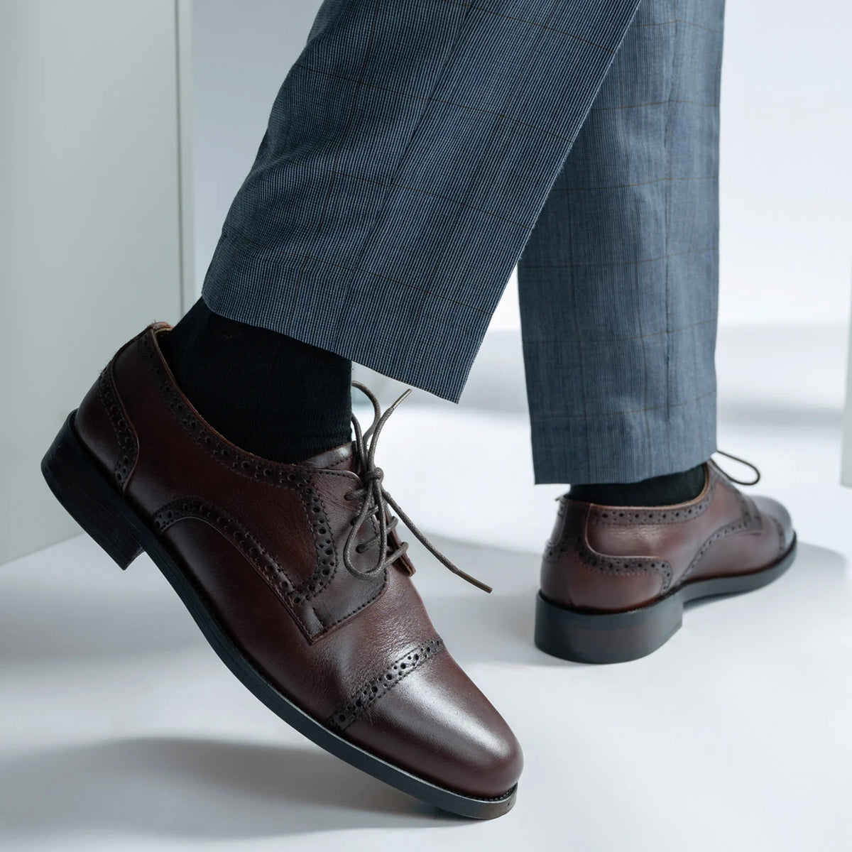 Orlaven Dirk Brogues Derby Burnished Коричневый Кожаная обувь для Мужчин footwear image 9