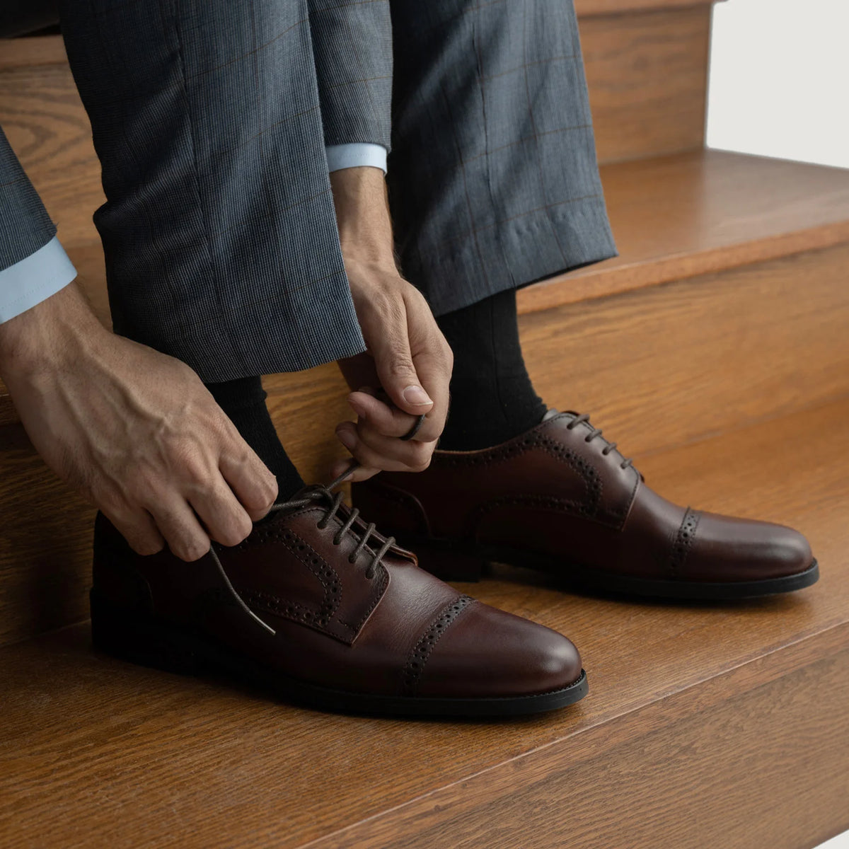 Orlaven Dirk Brogues Derby Burnished Коричневый Кожаная обувь для Мужчин footwear image 10