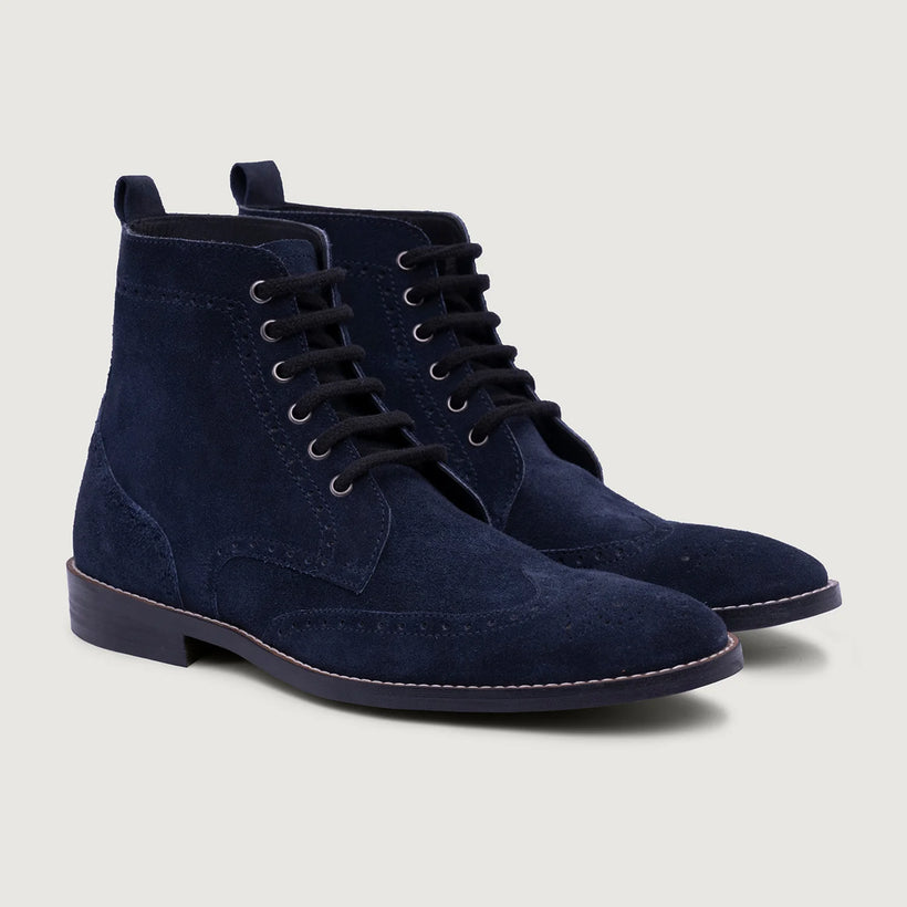 Duster Brogues Синяя Suede Leather Boots - StudGuard мужская