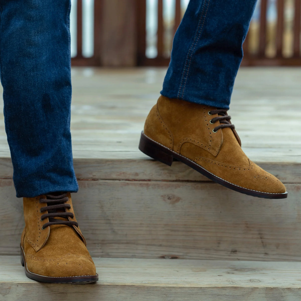 Orlaven Duster Brogues Derby Коричневый Suede Кожаные ботинки - StudGuard для Мужчин footwear image 9