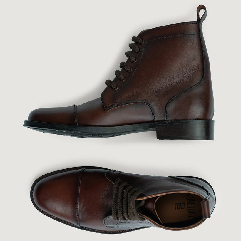Knight Derby Burnished Коричневый Кожаные ботинки - StudGuard для Мужчин