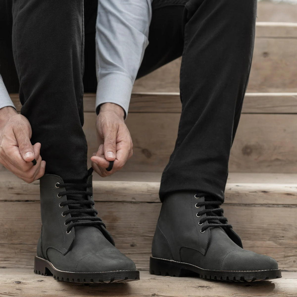 Orlaven Knight Derby Черный Matte Nubuck Кожаные ботинки - TerraGrip для Мужчин footwear image 10