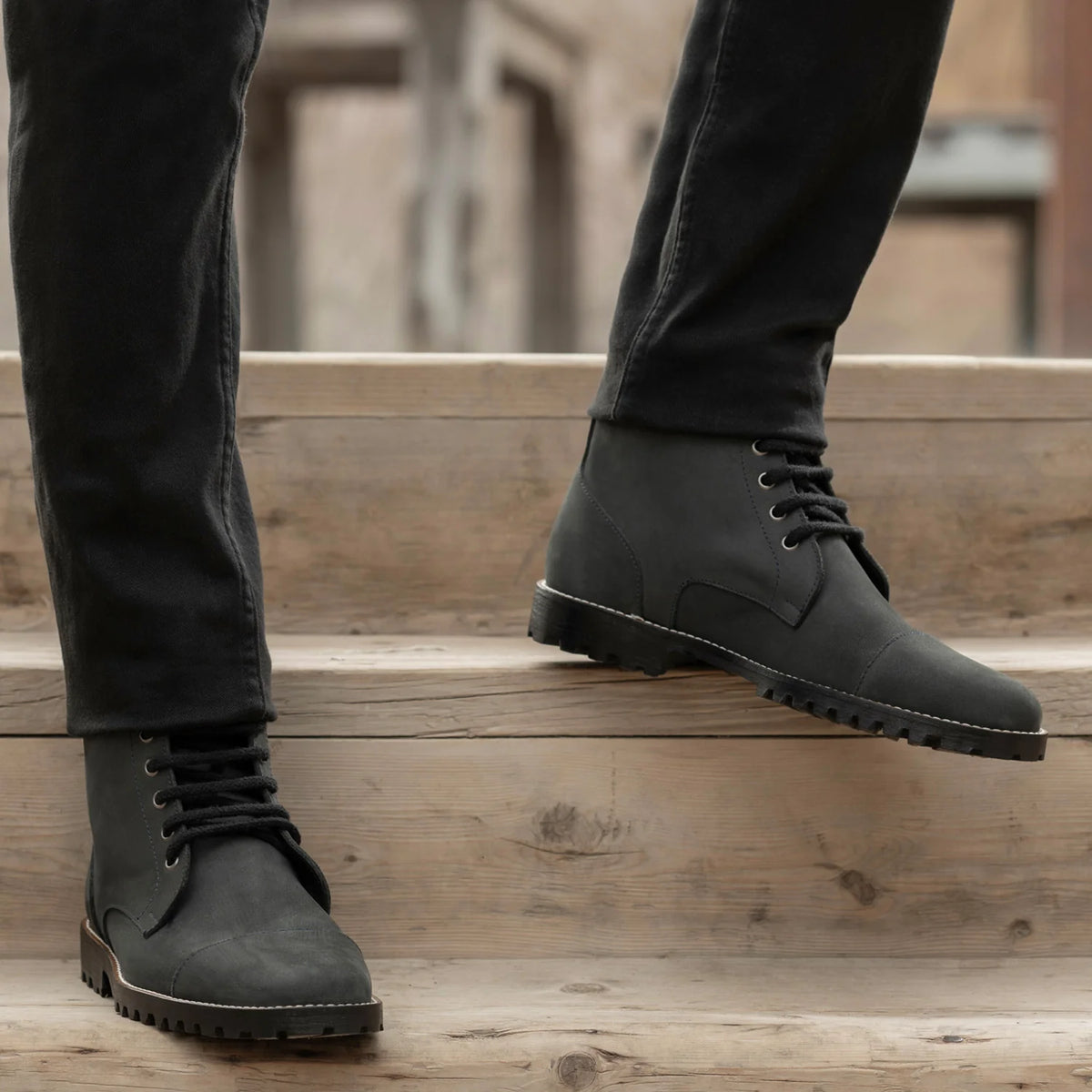 Orlaven Knight Derby Черный Matte Nubuck Кожаные ботинки - TerraGrip для Мужчин footwear image 9