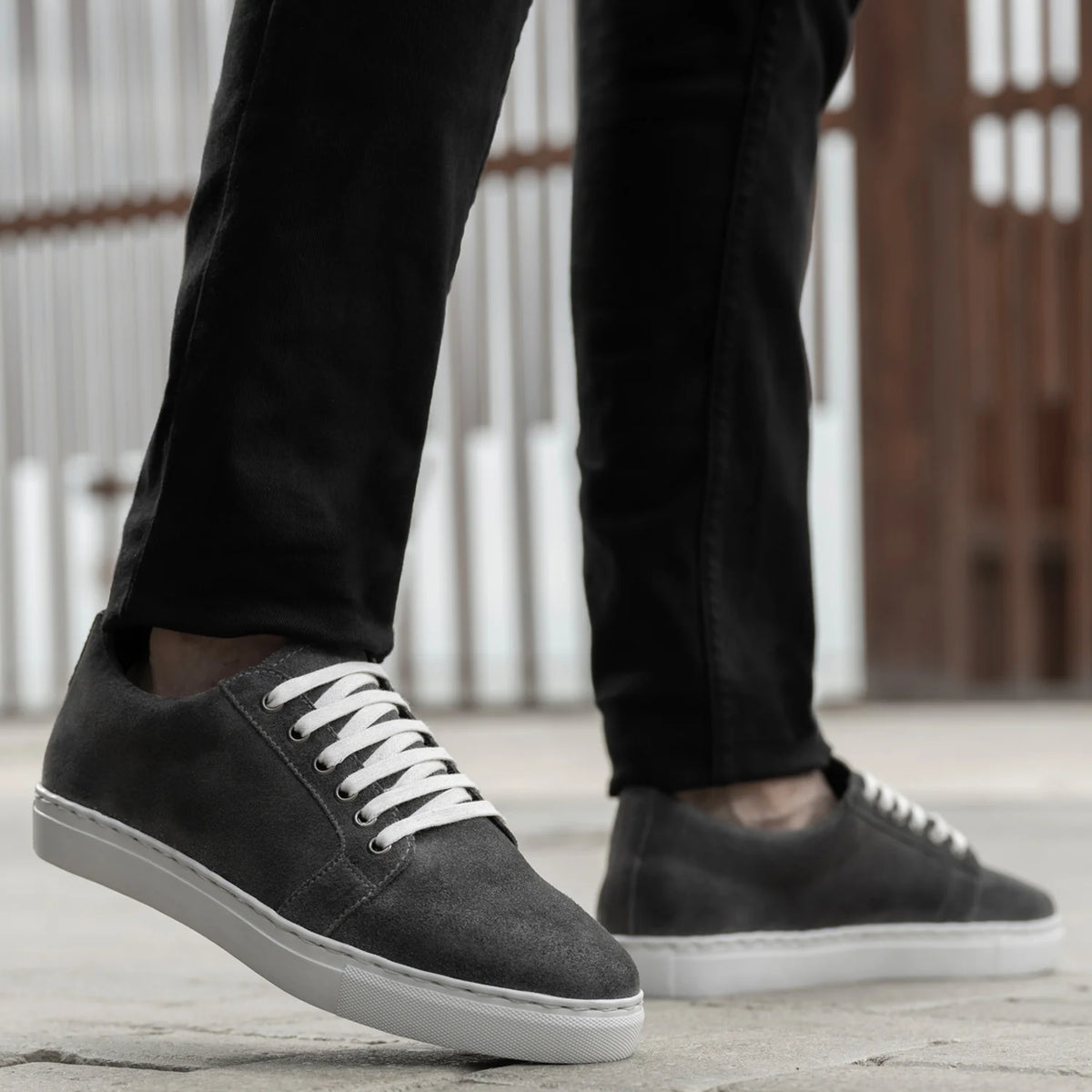Orlaven Murphy Low Top Grey Suede Кожаные кеды для Мужчин footwear image 10