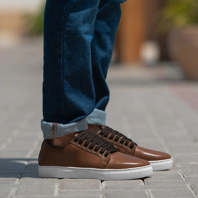 Murphy Low Top Рыжий Кожаные кеды для Мужчин