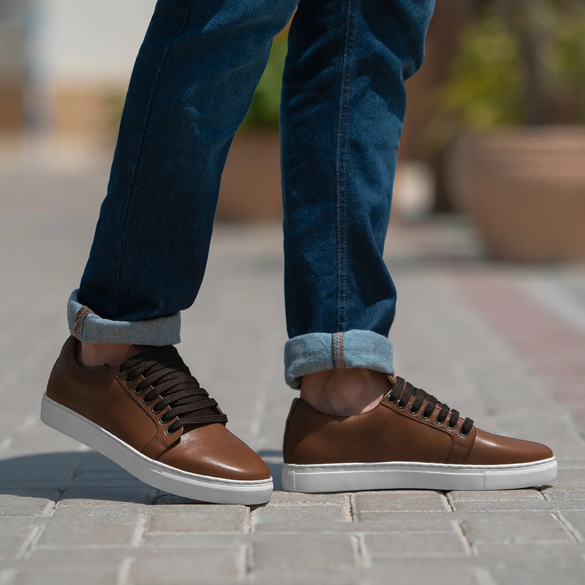 Murphy Low Top Рыжий Кожаные кеды для Мужчин