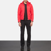 
Alps Quilted Red Windbreaker Jacket - Вид сбоку, демонстрирующий эргономичный крой рукава