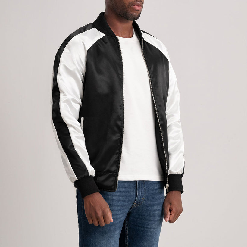 Clarke Черная Varsity Кожаная куртка мужская
