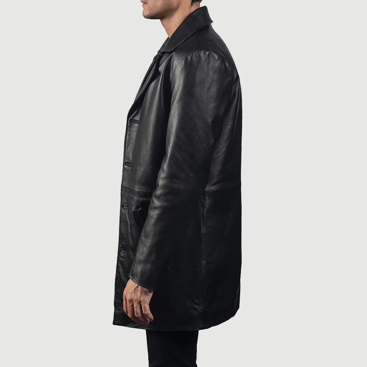 Authentic Cowhide Leather Grain Texture & Heavy-Duty Seam Stitching Detail