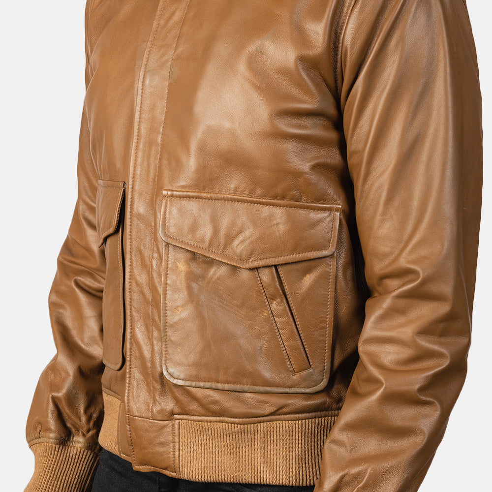 Coffmen Leather Bomber Jacket – alternate product view 6