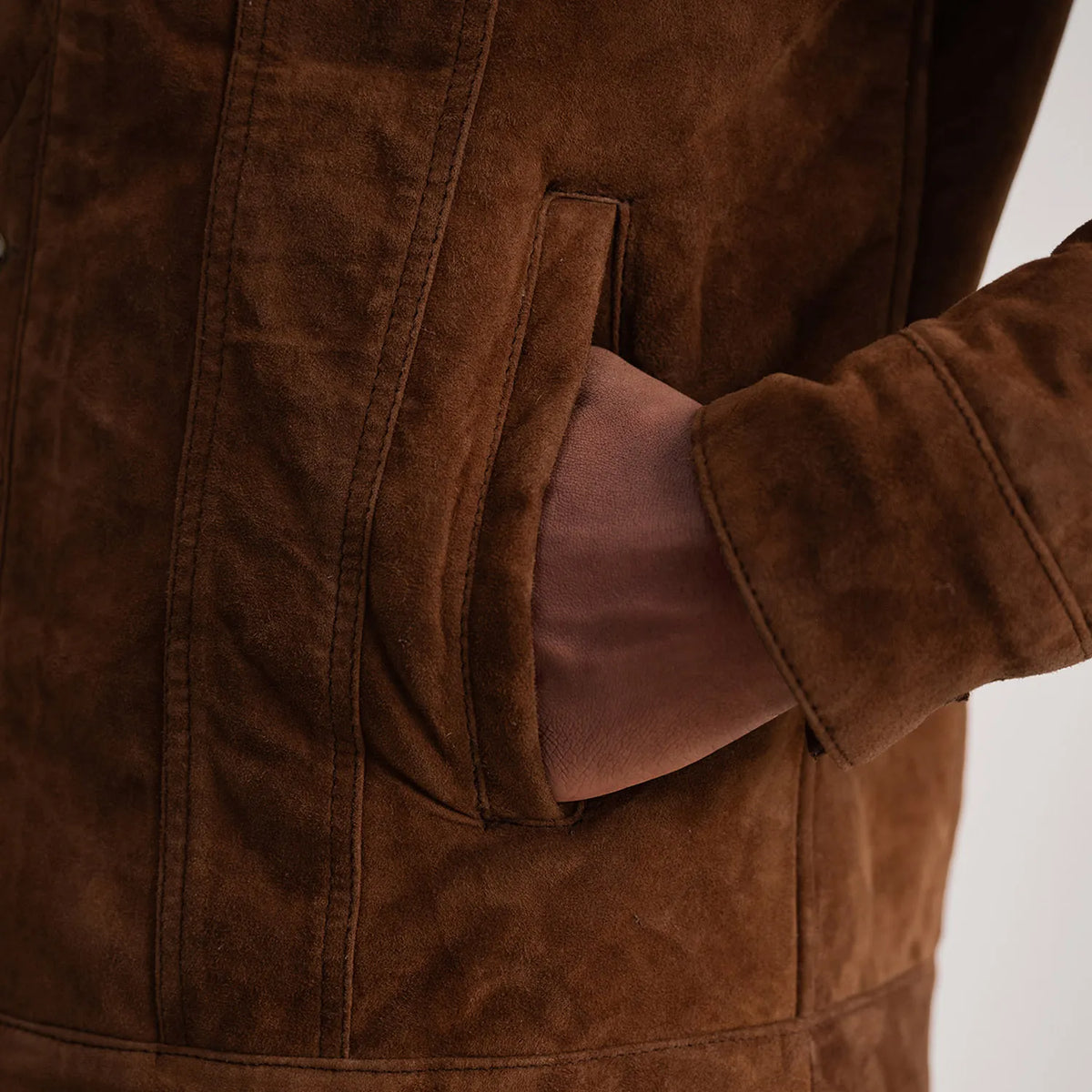 Interior View Showing Fully Faux Fur Lined &amp; Dual Inside Utility Storage Pockets