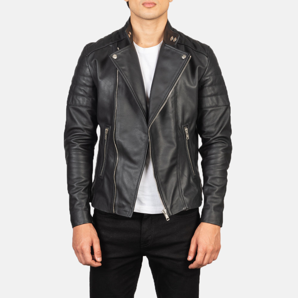 
Faisor Mocha Suede Biker Jacket in Mocha Brown Goatskin Suede - Вид спереди и приталенный силуэт | Купить в официальном онлайн-магазине
