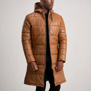 
Floyd Кожаное пальто Рыжий Puffer Кожаная куртка для Мужчин – alternate product view 1