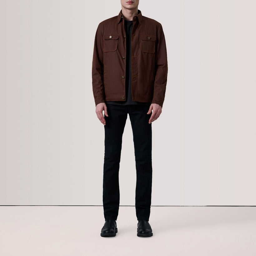Irwin Коричневая Waxed Canvas Field Кожаная куртка мужская