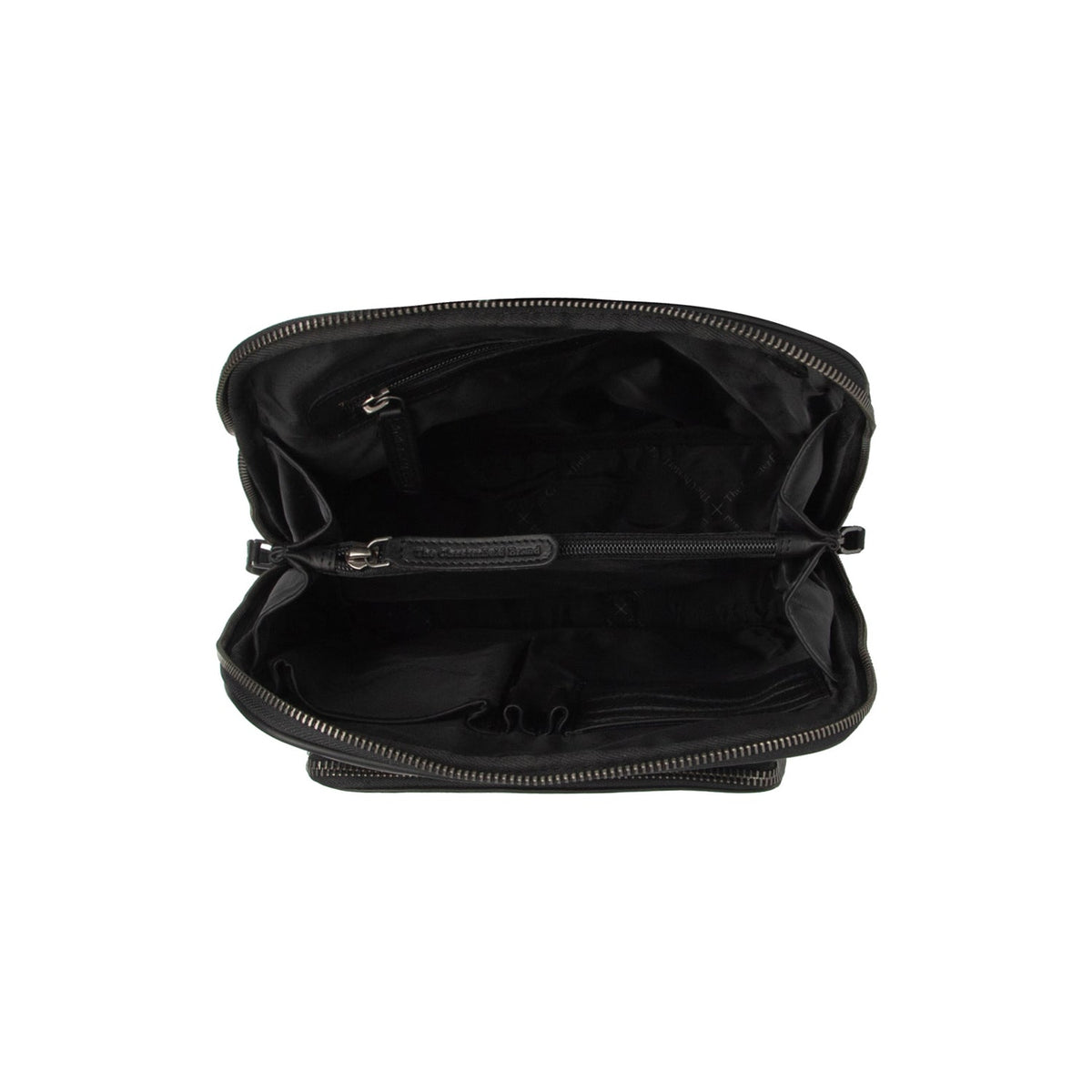 Solid Antique Brass Hardware &amp; Heavy-Duty Dual Zipper Detail on Floran Full-Grain Leather Backpack