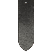 Solid Antique Brass Hardware &amp; Heavy-Duty Dual Zipper Detail on Morrison Full-Grain Leather Belt