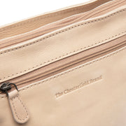 Aston Full-Grain Leather Crossbody Bag - Structured Side Profile Showing Gusset Depth &amp; Expansion Capacity