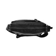 Dessau Full-Grain Leather Crossbody Bag - Structured Side Profile Showing Gusset Depth &amp; Expansion Capacity