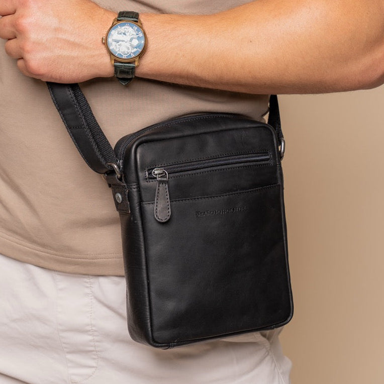 Laveno Full-Grain Leather Crossbody Bag мужская