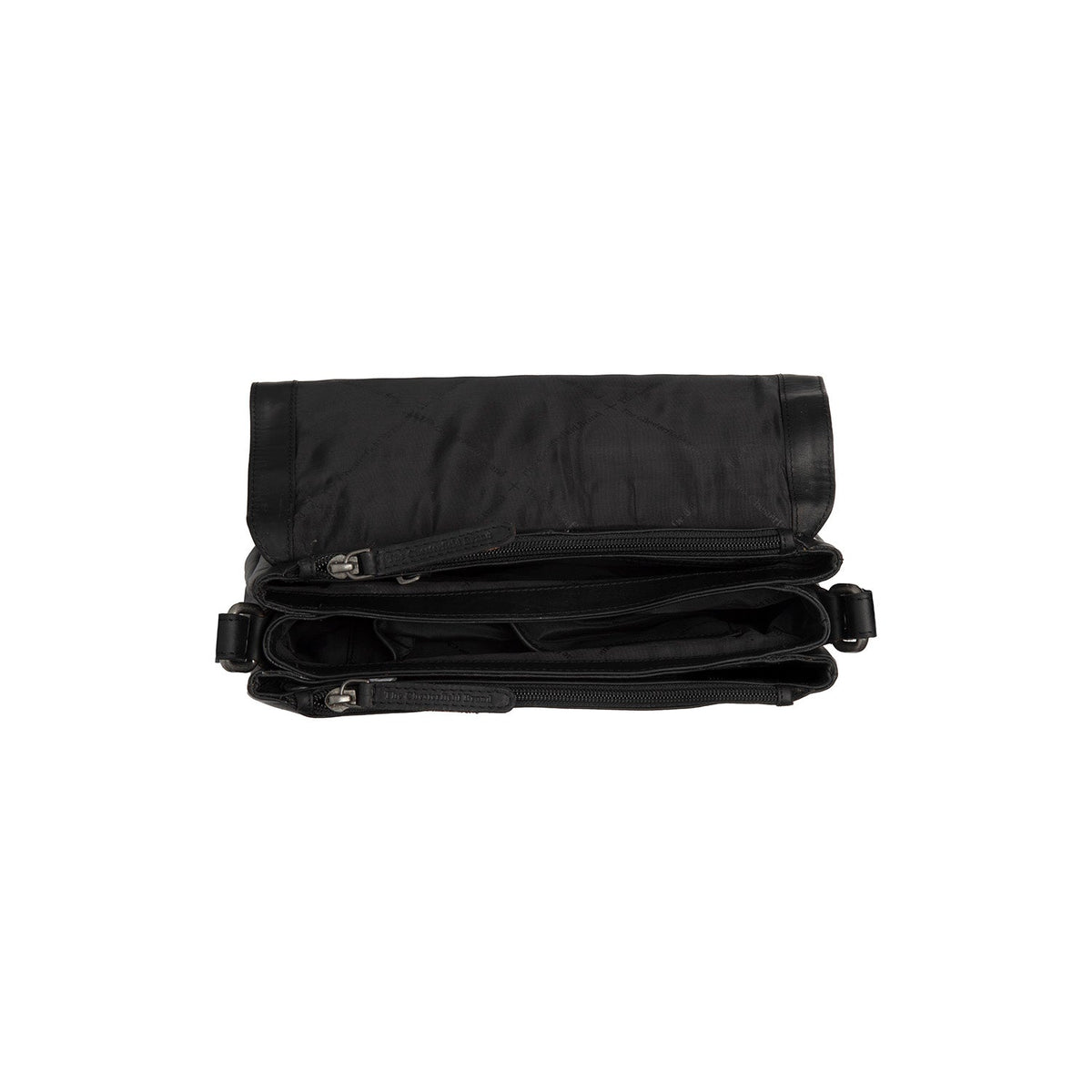 
Solid Antique Brass Hardware & Heavy-Duty Dual Zipper Detail on Laverton Кожаная сумка-кроссбоди