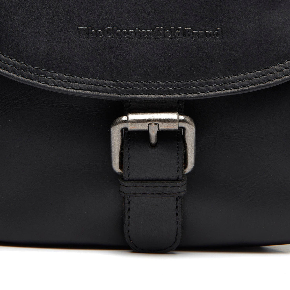 
Classic 100% Full-Grain leather Bag - Вид сзади с усиленными кожаными ремнями и прострочкой