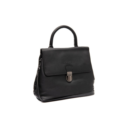 Angera Full-Grain Leather Handbag in Classic 100% Full-Grain Leather - Front Profile View & Tailored Silhouette | Buy Online