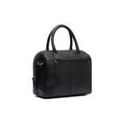 Styled Fit Perspective of Langton Full-Grain Leather Handbag on Model - Natural Daylight Drape