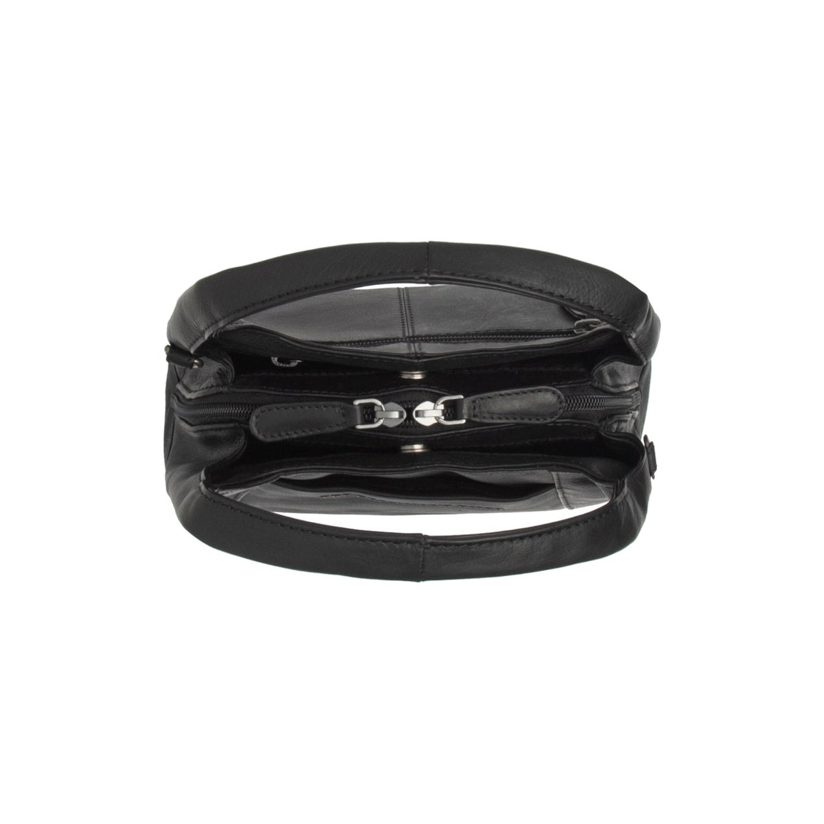 Lunera Full-Grain Leather Handbag - Lateral Side Profile View Showing Sleeve Cut &amp; Athletic Taper Fit