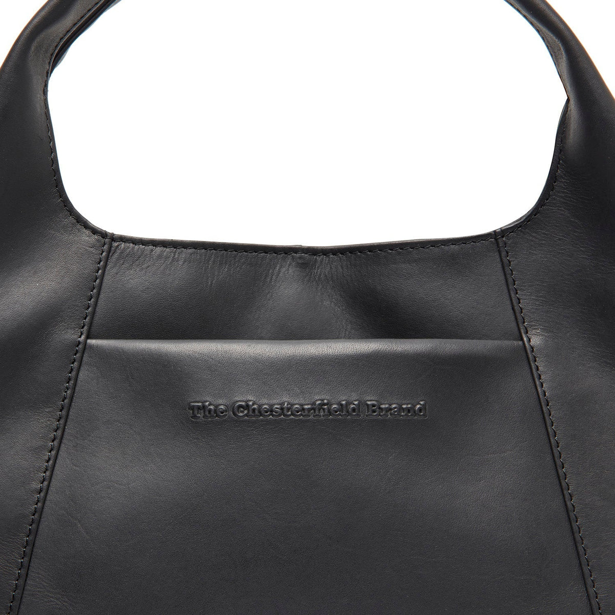 
Крупный план деталей of Classic Collar & Heavy-Duty Zipper Hardware on Salina Кожаная сумка